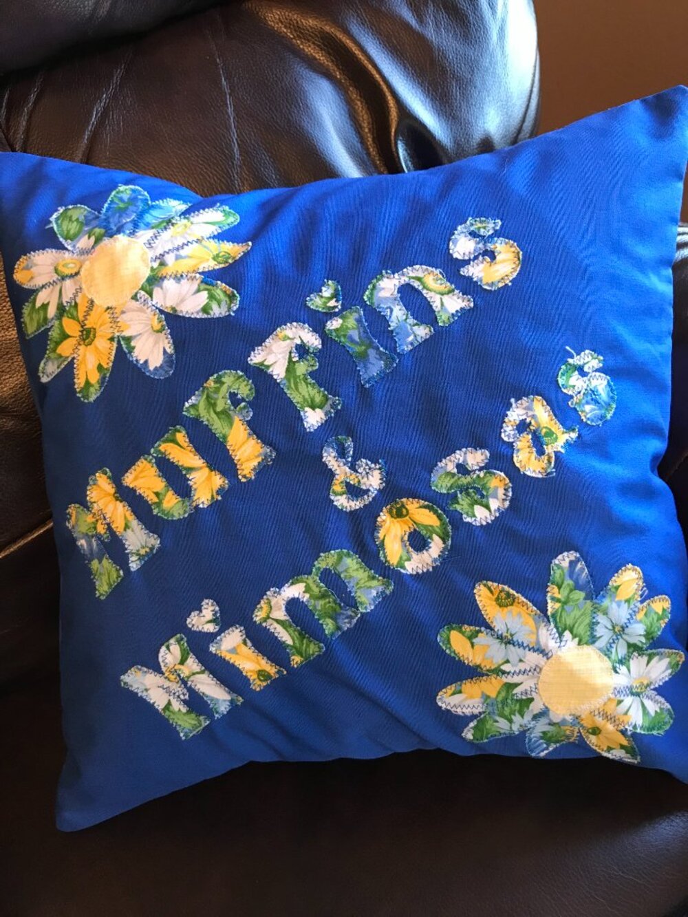 Handmade Spring Summer Pillow Cover Whimsical Cottagecore Muffins Mimosas 16x16